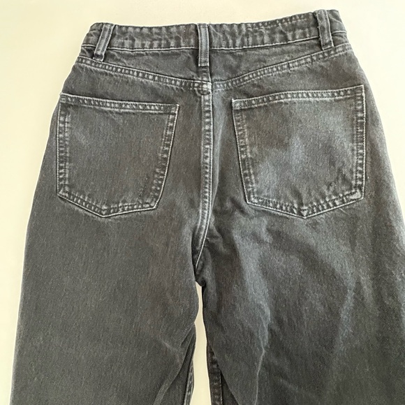 Women’s Black Straight-leg Raw Hem Zara Jeans Size 4 - Picture 5 of 6